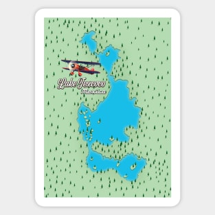 Lake Texcoco Mexico lake map Sticker